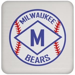 Milwaukee Bears Negro Leagues Baseball Drink Coaster color White Milwaukee Bears Negro Leagues Baseball Drink Coaster color White