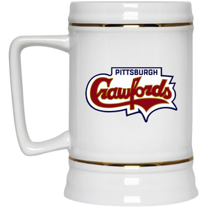 Pittsburgh Crawfords Ceramic Beer Stein Mug 22 Oz. Capacity Negro Leagues Baseball color White Pittsburgh Crawfords Ceramic Beer Stein Mug 22 Oz. Capacity Negro Leagues Baseball color White