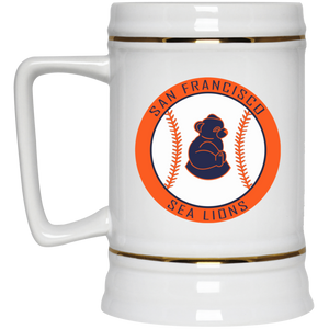 San Francisco Sea Lions Ceramic Beer Stein Mug 22 Oz. Capacity Negro Leagues Baseball color White San Francisco Sea Lions Ceramic Beer Stein Mug 22 Oz. Capacity Negro Leagues Baseball color White