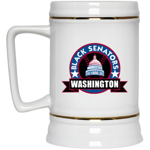Washington Black Senators Beer Stein Mug Ceramic 22 Oz. Capacity Negro Leagues Baseball color White Washington Black Senators Beer Stein Mug Ceramic 22 Oz. Capacity Negro Leagues Baseball color White