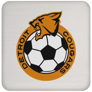 Detroit Cougars NASL Soccer Team Drink Coaster Pad color White Detroit Cougars NASL Soccer Team Drink Coaster Pad color White