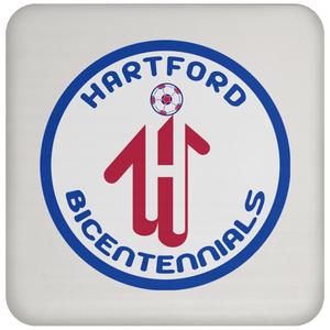 Hartford Bicentennials NASL Soccer Team Drink Coaster Pad color White Hartford Bicentennials NASL Soccer Team Drink Coaster Pad color White
