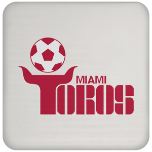 Miami Toros NASL Soccer Team Coaster Pad color White Miami Toros NASL Soccer Team Coaster Pad color White