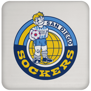 San Diego Sockers NASL Soccer Team Coaster Pad color White San Diego Sockers NASL Soccer Team Coaster Pad color White