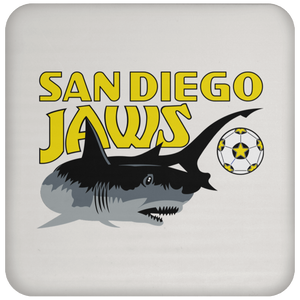 San Diego Jaws NASL Soccer Team Coaster Pad color White San Diego Jaws NASL Soccer Team Coaster Pad color White