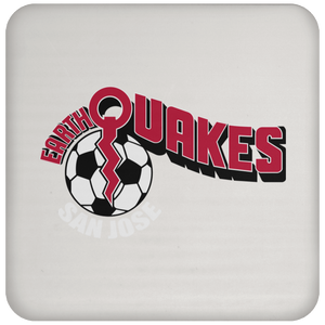 San Jose Earthquakes NASL Soccer Team Coaster Pad color White San Jose Earthquakes NASL Soccer Team Coaster Pad color White