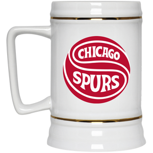 Chicago Spurs NASL Soccer Team Beer Mug Stein Drinkware 22 Oz. Capacity color White Chicago Spurs NASL Soccer Team Beer Mug Stein Drinkware 22 Oz. Capacity color White