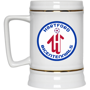 Hartford Bicentennials NASL Soccer Team Ceramic Beer Stein Mug 22 Oz. Capacity color White Hartford Bicentennials NASL Soccer Team Ceramic Beer Stein Mug 22 Oz. Capacity color White