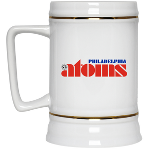 Philadelphia Atoms NASL Soccer Beer Stein Mug 22 Oz. Capacity color White Philadelphia Atoms NASL Soccer Beer Stein Mug 22 Oz. Capacity color White