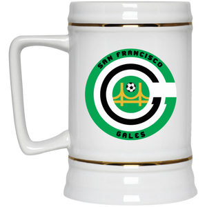 San Francisco Gales NASL Soccer Team Ceramic Beer Stein Mug 22 Oz. Capacity color White San Francisco Gales NASL Soccer Team Ceramic Beer Stein Mug 22 Oz. Capacity color White