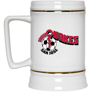 San Jose Earthquakes NASL Soccer Beer Stein Mug 22 Oz. Capacity color White San Jose Earthquakes NASL Soccer Beer Stein Mug 22 Oz. Capacity color White