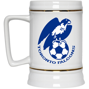 Toronto Falcons NASL Soccer Team Ceramic Beer Stein Mug 22 Oz. Capacity color White Toronto Falcons NASL Soccer Team Ceramic Beer Stein Mug 22 Oz. Capacity color White