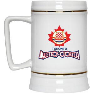 Toronto Metros-Croatia NASL Soccer Team Ceramic Beer Stein Mug 22 Oz. Capacity color White Toronto Metros-Croatia NASL Soccer Team Ceramic Beer Stein Mug 22 Oz. Capacity color White