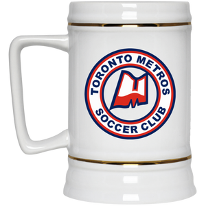 Toronto Metros NASL Soccer Team Ceramic Beer Stein Mug 22 Oz. Capacity color White Toronto Metros NASL Soccer Team Ceramic Beer Stein Mug 22 Oz. Capacity color White