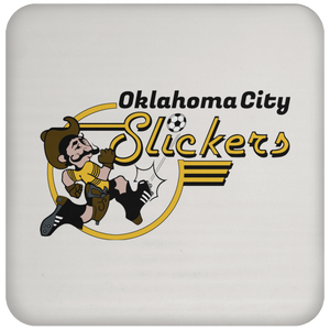 Oklahoma City Slickers Team Drink Coaster Table Pad ASL Soccer Team color White Oklahoma City Slickers Team Drink Coaster Table Pad ASL Soccer Team color White