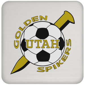 Utah Golden Spikers Drink Coaster Table Pad ASL Soccer Team color White Utah Golden Spikers Drink Coaster Table Pad ASL Soccer Team color White