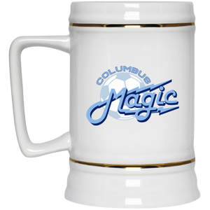 Columbus Magic Beer Stein Ceramic 22 Oz. Capacity ASL Soccer Team color White Columbus Magic Beer Stein Ceramic 22 Oz. Capacity ASL Soccer Team color White