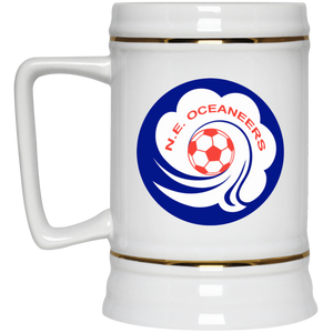 New England Oceaneers Beer Stein Ceramic 22 Oz. Capacity Ceramic ASL Soccer Team color White New England Oceaneers Beer Stein Ceramic 22 Oz. Capacity Ceramic ASL Soccer Team color White