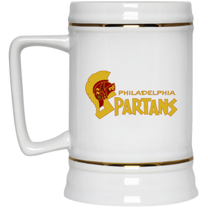 Philadelphia Spartans Beer Stein Mug Ceramic 22 Oz. Capacity ASL Soccer Team color White Philadelphia Spartans Beer Stein Mug Ceramic 22 Oz. Capacity ASL Soccer Team color White