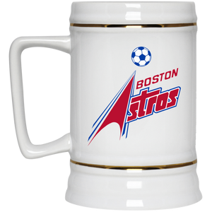Boston Astros Beer Stein Ceramic 22 Oz. Capacity Ceramic ASL Soccer Team color White Boston Astros Beer Stein Ceramic 22 Oz. Capacity Ceramic ASL Soccer Team color White