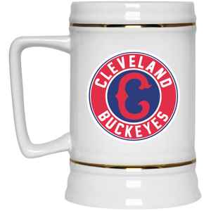 Cleveland Buckeyes Beer Mug Stein Ceramic 22 Oz. Capacity ASL Soccer Team color White Cleveland Buckeyes Beer Mug Stein Ceramic 22 Oz. Capacity ASL Soccer Team color White