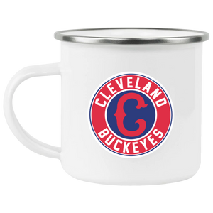 Cleveland Buckeyes Camping Mug 12 oz. Enamel Negro Leagues Baseball Team color White Cleveland Buckeyes Camping Mug 12 oz. Enamel Negro Leagues Baseball Team color White
