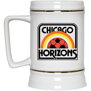 Chicago Horizons Beer Mug Stein Ceramic 22 Oz. Capacity MISL Soccer Team color White Chicago Horizons Beer Mug Stein Ceramic 22 Oz. Capacity MISL Soccer Team color White