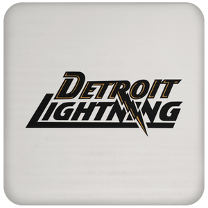 Detroit Lightning MISL Soccer Team Drink Coaster color White Detroit Lightning MISL Soccer Team Drink Coaster color White