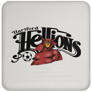 Hartford Hellions MISL Soccer Team Drink Coaster color White Hartford Hellions MISL Soccer Team Drink Coaster color White