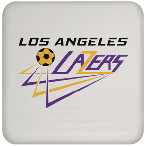 Los Angeles Lazers MISL Soccer Team Drink Coaster color White Los Angeles Lazers MISL Soccer Team Drink Coaster color White