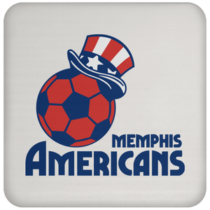 Memphis Americans MISL Soccer Team Drink Coaster color White Memphis Americans MISL Soccer Team Drink Coaster color White