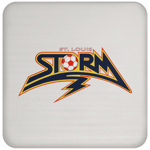 St. Louis Storm MISL Soccer Team Drink Coaster color White St. Louis Storm MISL Soccer Team Drink Coaster color White