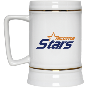 Tacoma Stars Beer Mug Stein Ceramic 22 Oz. Capacity MISL Soccer Team color White Tacoma Stars Beer Mug Stein Ceramic 22 Oz. Capacity MISL Soccer Team color White