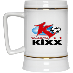 Philadelphia Kixx Beer Mug Stein Ceramic 22 Oz. Capacity MISL Soccer Team color White Philadelphia Kixx Beer Mug Stein Ceramic 22 Oz. Capacity MISL Soccer Team color White