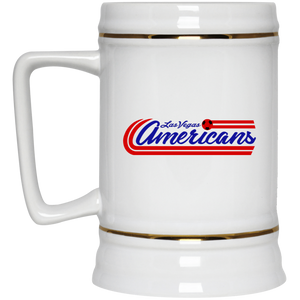 Las Vegas Americans Beer Mug Stein Ceramic 22 Oz. Capacity MISL Soccer Team color White Las Vegas Americans Beer Mug Stein Ceramic 22 Oz. Capacity MISL Soccer Team color White