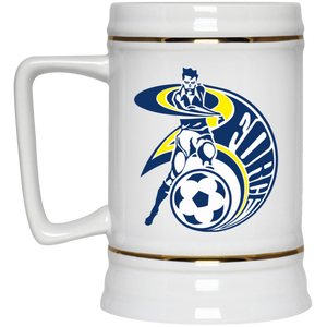 Cleveland Force Beer Mug Stein Ceramic 22 Oz. Capacity MISL Soccer Team color White Cleveland Force Beer Mug Stein Ceramic 22 Oz. Capacity MISL Soccer Team color White