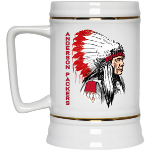 Anderson Packers Beer Stein 22 oz. Ceramic NBA Basketball Team color White Anderson Packers Beer Stein 22 oz. Ceramic NBA Basketball Team color White