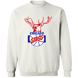 Chicago Stags Sweatshirt Classic Crewneck NBA Basketball color White Chicago Stags Sweatshirt Classic Crewneck NBA Basketball color White
