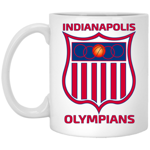 Indianapolis Olympians Mug Ceramic Glossy 11 oz. NBA Basketball Team color White Indianapolis Olympians Mug Ceramic Glossy 11 oz. NBA Basketball Team color White