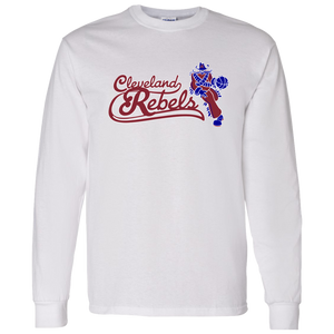 Cleveland Rebels NBA Long Sleeve Shirt Classic National Basketball Association Team color White Cleveland Rebels NBA Long Sleeve Shirt Classic National Basketball Association Team color White