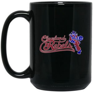 Cleveland Rebels Mug Coffee Beverage Ceramic 15 oz. Ceramic NBA Basketball Team color Black Cleveland Rebels Mug Coffee Beverage Ceramic 15 oz. Ceramic NBA Basketball Team color Black