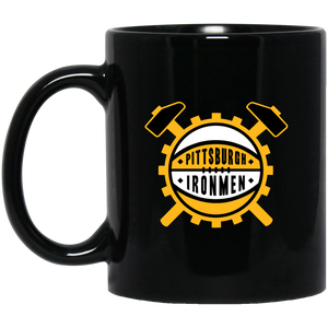Pittsburgh Ironmen Mug Ceramic Glossy 11 oz. NBA Basketball Team color Black Pittsburgh Ironmen Mug Ceramic Glossy 11 oz. NBA Basketball Team color Black