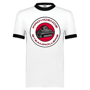 Providence Steamrollers T-shirt Short Sleeve Cotton Tee Shirt NBA Basketball Team color White/Black Providence Steamrollers T-shirt Short Sleeve Cotton Tee Shirt NBA Basketball Team color White/Black