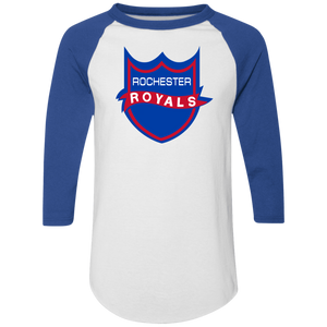 Rochester Royals Raglan Shirt 3/4 Sleeve NBA Basketball Team color White/Royal Blue Rochester Royals Raglan Shirt 3/4 Sleeve NBA Basketball Team color White/Royal Blue