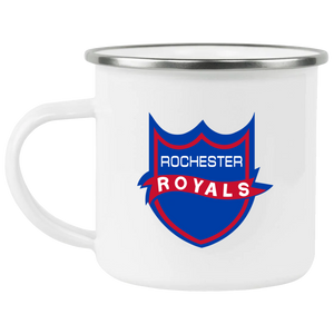 Rochester Royals Camping Mug Enamel 12 oz. NBA Basketball Team color White Rochester Royals Camping Mug Enamel 12 oz. NBA Basketball Team color White