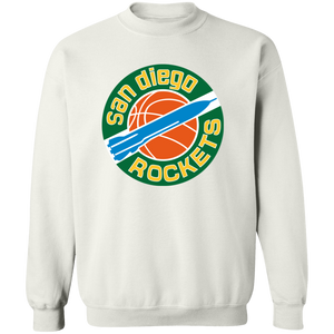 San Diego Rockets Crewneck Pullover Sweatshirt NBA Basketball Team color White