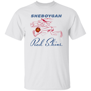 Sheboygan Redskins T-shirt Short Sleeve Tee Shirt Cotton NBA Basketball Team color White Sheboygan Redskins T-shirt Short Sleeve Tee Shirt Cotton NBA Basketball Team color White