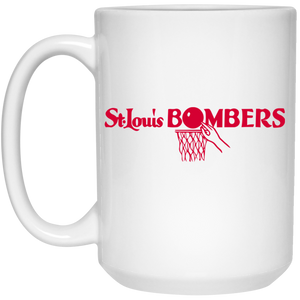 St. Louis Bombers Coffee Mug Ceramic 15 oz. NBA Basketball Team color White St. Louis Bombers Coffee Mug Ceramic 15 oz. NBA Basketball Team color White