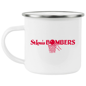 St. Louis Bombers Camping Mug Enamel 12 oz. NBA Basketball Team color White St. Louis Bombers Camping Mug Enamel 12 oz. NBA Basketball Team color White