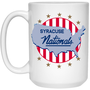 Syracuse Nationals Coffee Mug Ceramic 15 oz. NBA Basketball Team color White Syracuse Nationals Coffee Mug Ceramic 15 oz. NBA Basketball Team color White